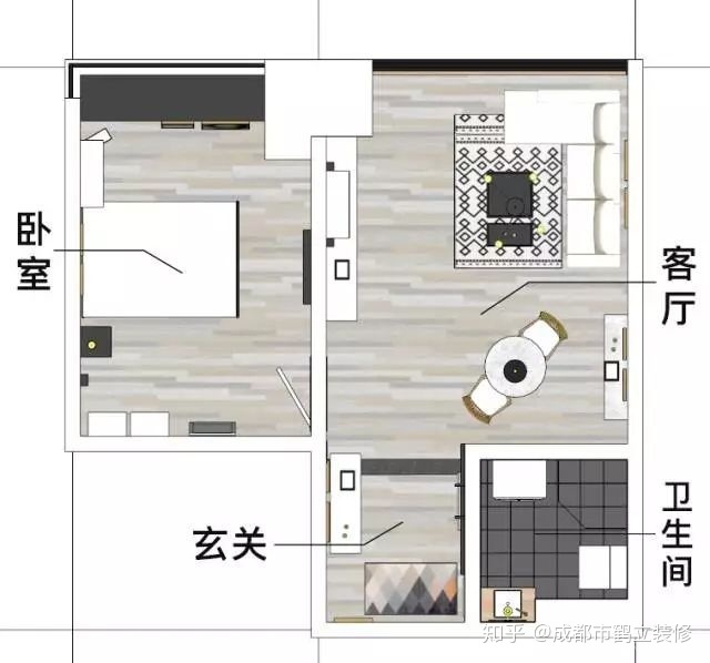 二手房改建，40平米一室一廳公寓改造（附改造前后對(duì)比圖）