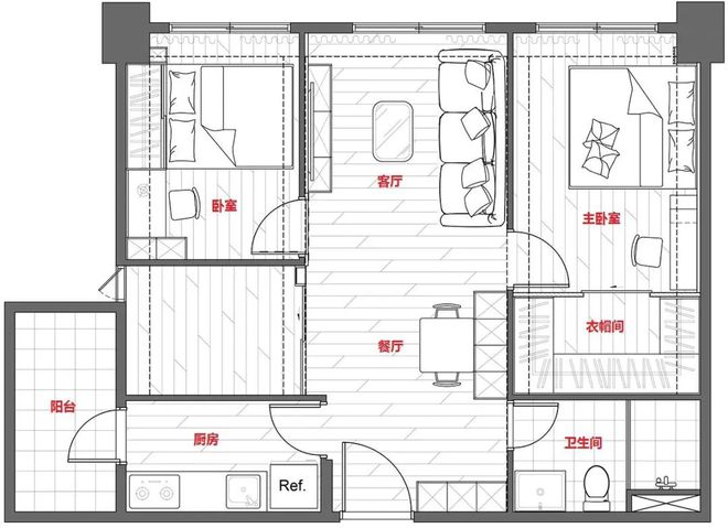 小戶型家居裝修_小戶型裝修實例交換空間小戶型設(shè)計_裝修66平米小戶型裝修